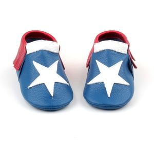 Super Hero Baby Moccasins baby loafers Leather